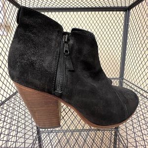 Rag and Bone black suede ankle booties